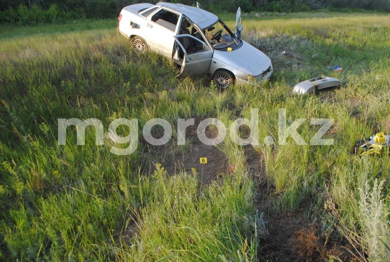 Появились фото с места гибели полицейского ЗКО