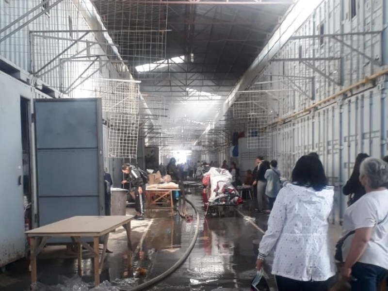 Пожар произошёл на алматинской барахолке