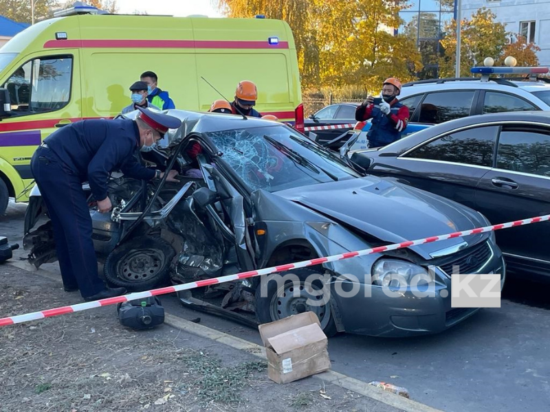 Появилось видео смертельного ДТП в Уральске