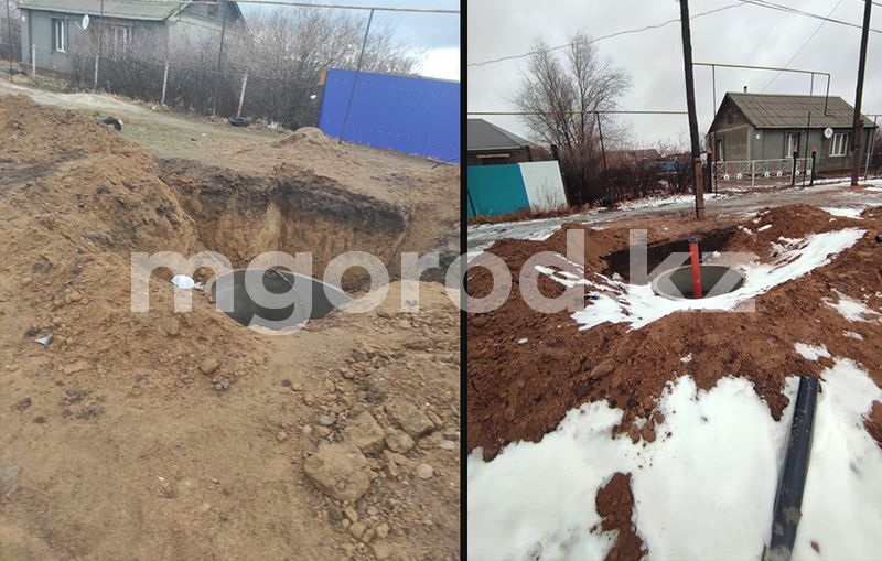 На вырытые траншеи и открытые колодцы пожаловались жители села в ЗКО
