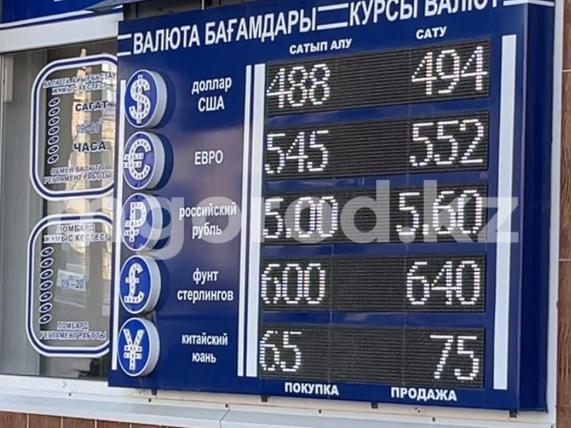 По итогам утренних торгов курс доллара составил 492,21 тенге