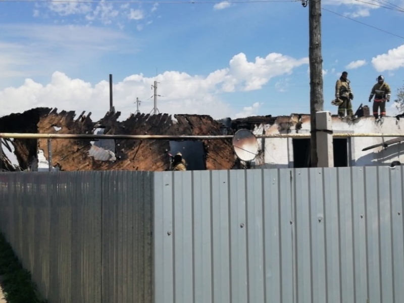 Жилой дом горел в районе Байтерек