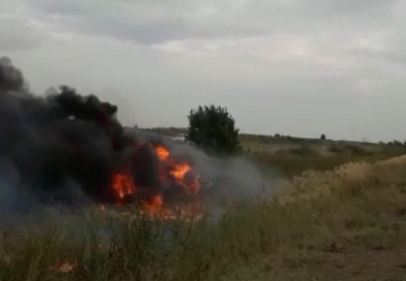 Водитель внедорожника сгорел в ДТП на трассе ЗКО