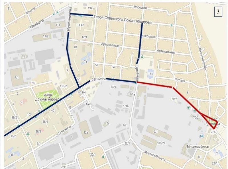 Схему движения двух автобусных маршрутов изменили из-за ремонта дорог в Уральске